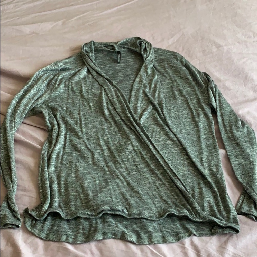 Silver wrap top